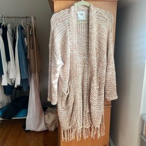 Women's Cream Knit Cardigan